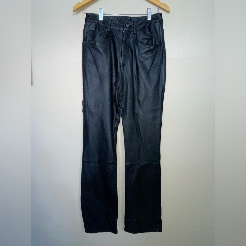 Vintage Wilson’s Leather Straight Leg Women’s 8 Pants Gothic Grunge Y2K Cosplay